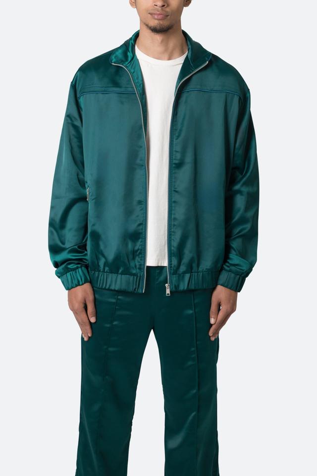 Satin Track Jacket - Green Product Image