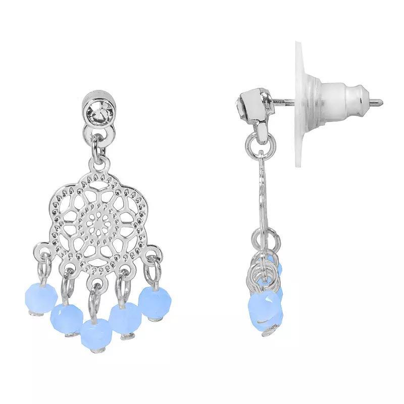 LC Lauren Conrad Small Filigree Drop Earrings, Womens, Blue Product Image