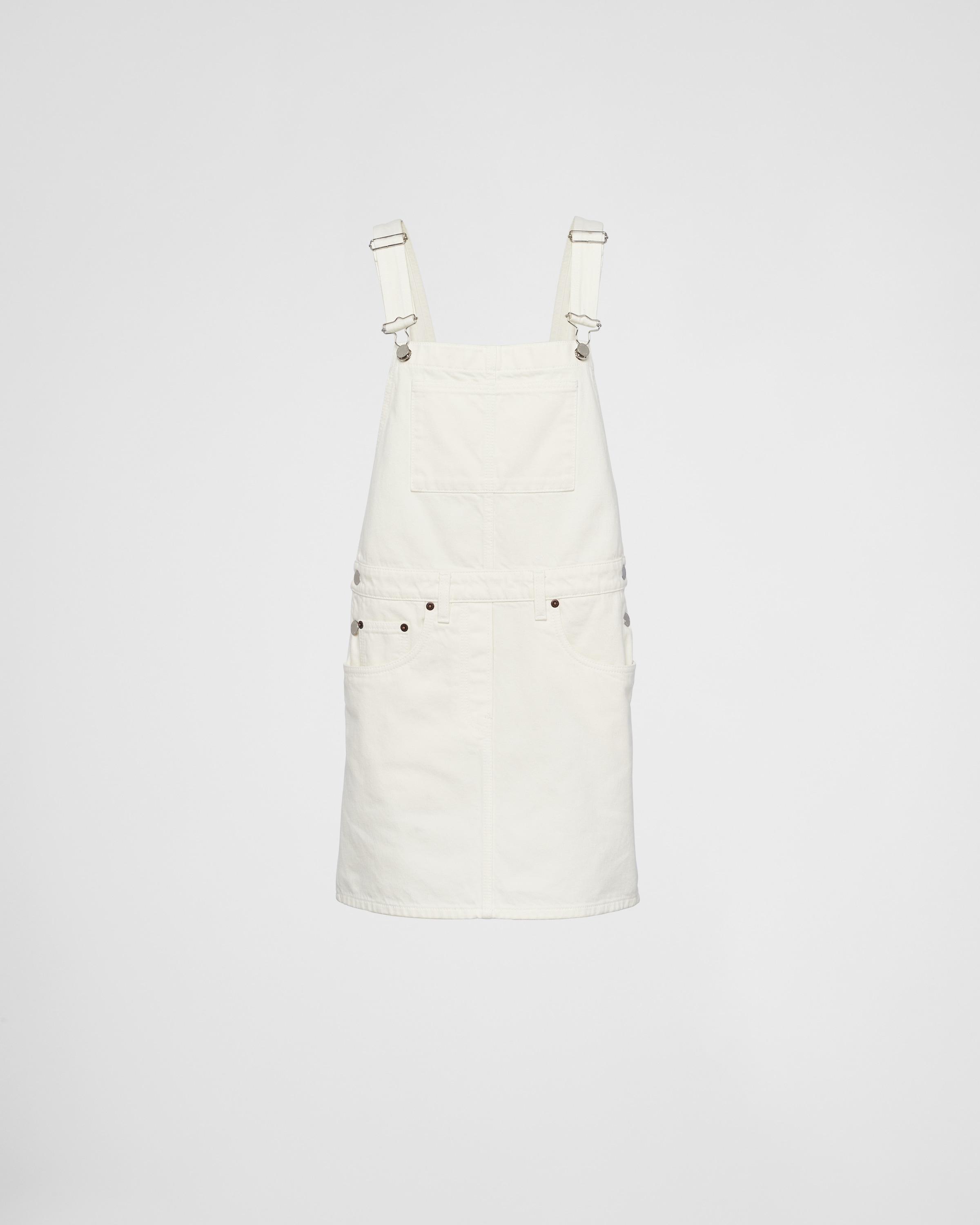 Denim overall mini-dress Product Image