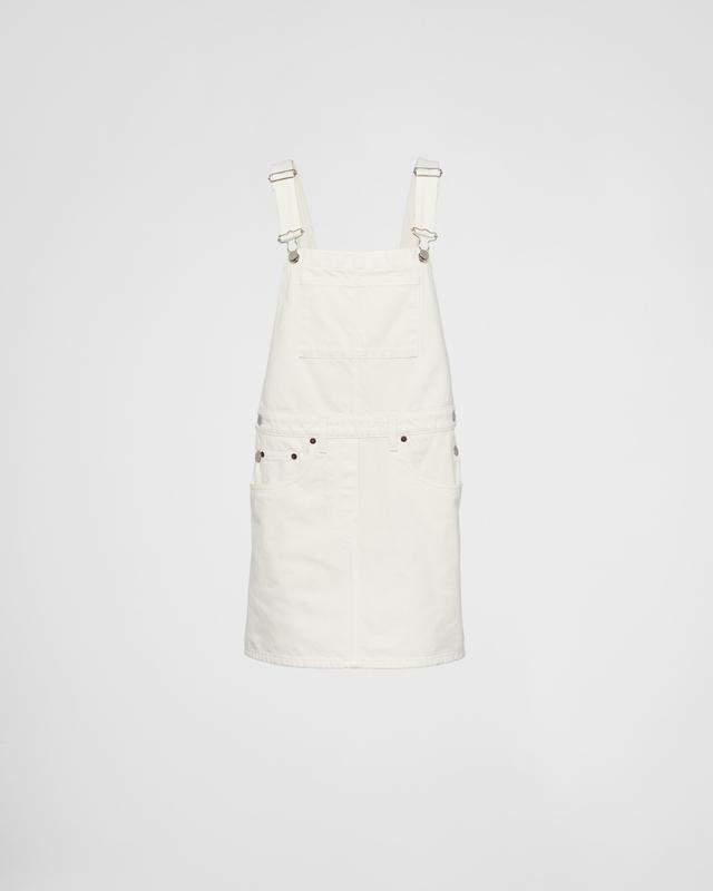 Denim overall mini-dress Product Image