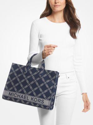 Gigi Large Empire Logo Jacquard Tote Bag Product Image