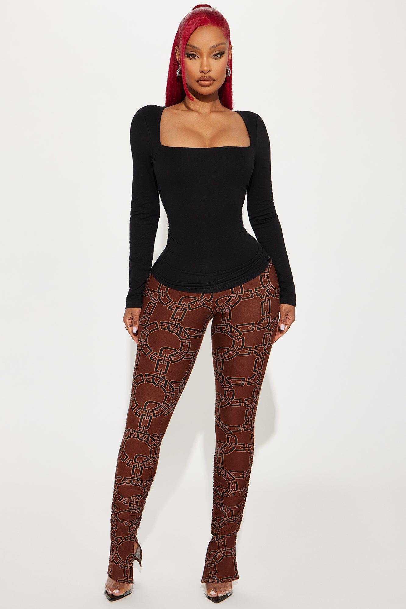 Veronica Long Sleeve Top - Black Product Image