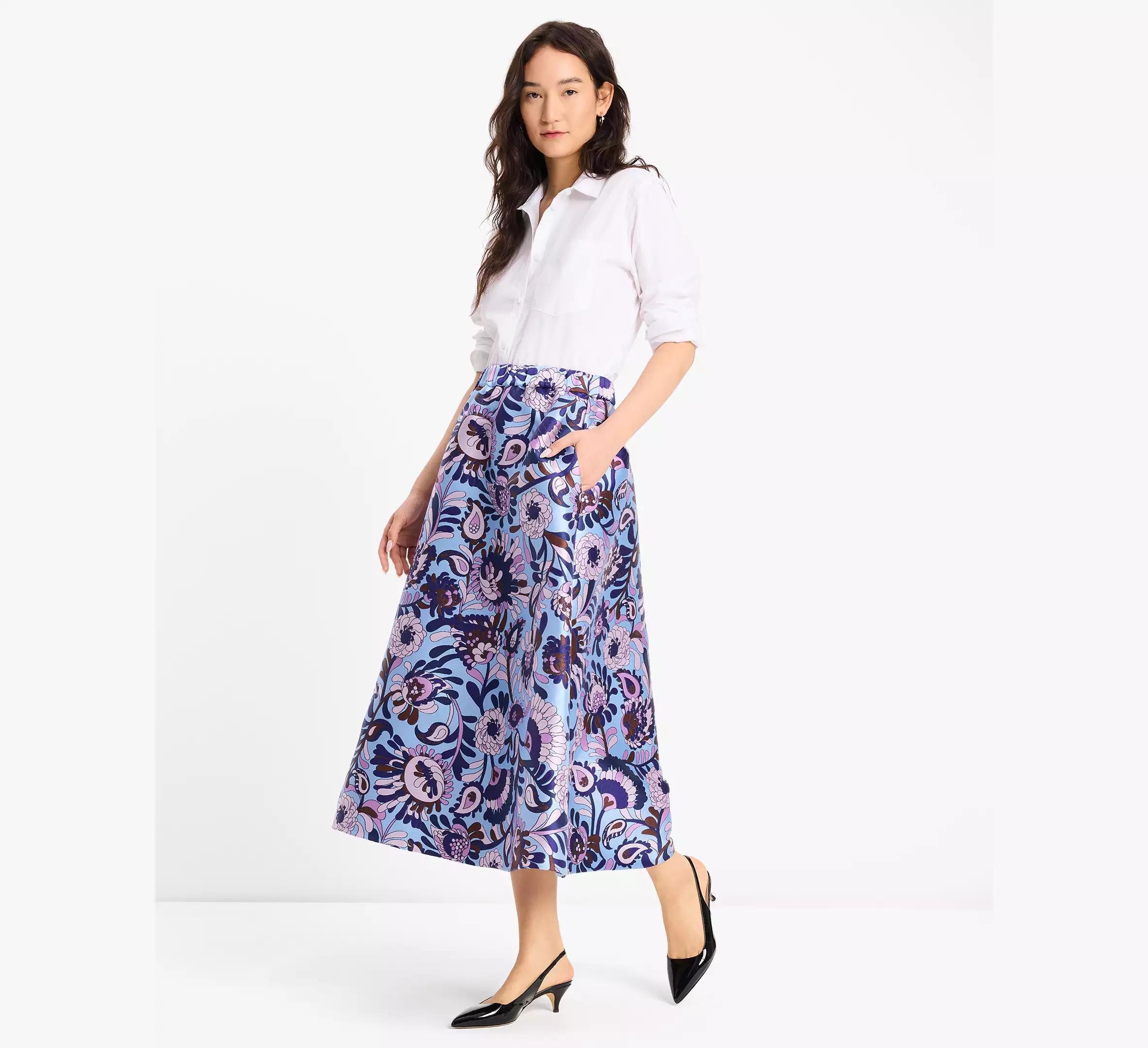 Autumn Paisley Midi Skirt Product Image