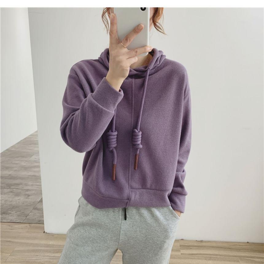 Asymmetrical Plain Hoodie Product Image