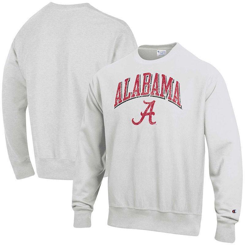 Mens Champion Gray Alabama Crimson Tide Arch Over Logo Reverse Weave Pullover Sweatshirt Product Image