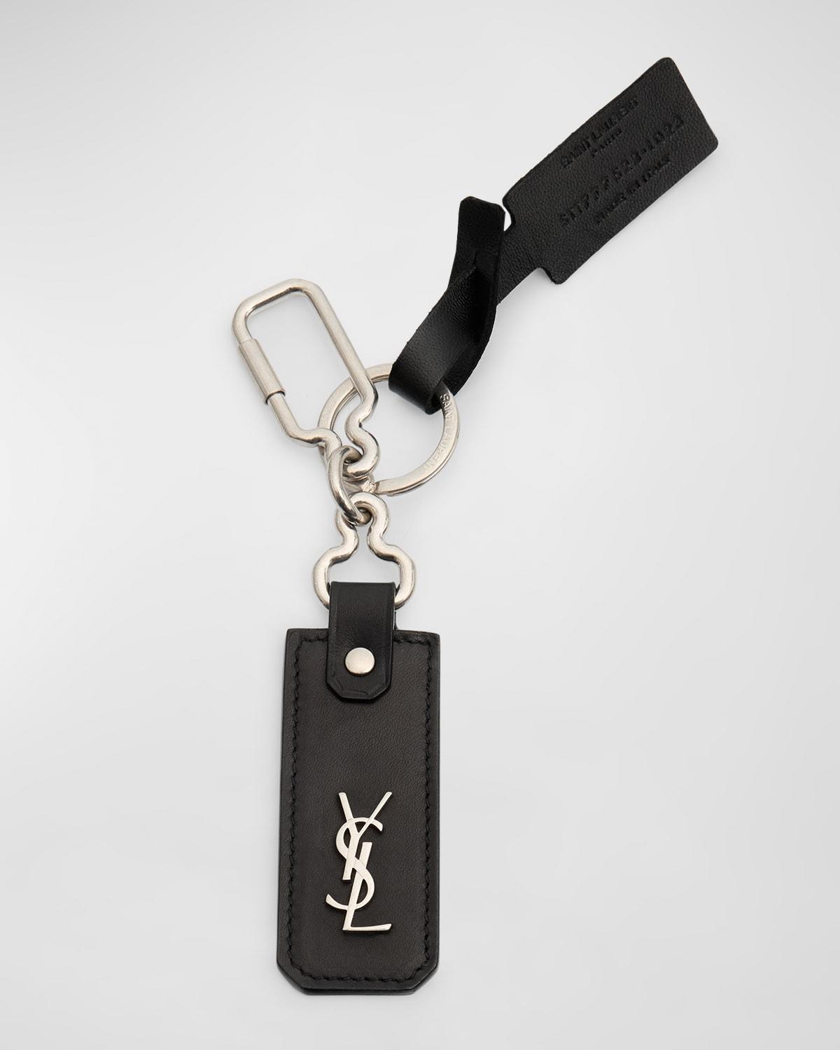 Mens YSL Keyring in Leather Product Image