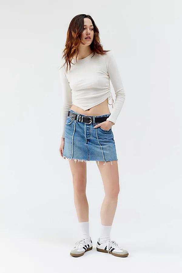 Levis Recrafted Icon Denim Mini Skirt Womens at Urban Outfitters Product Image