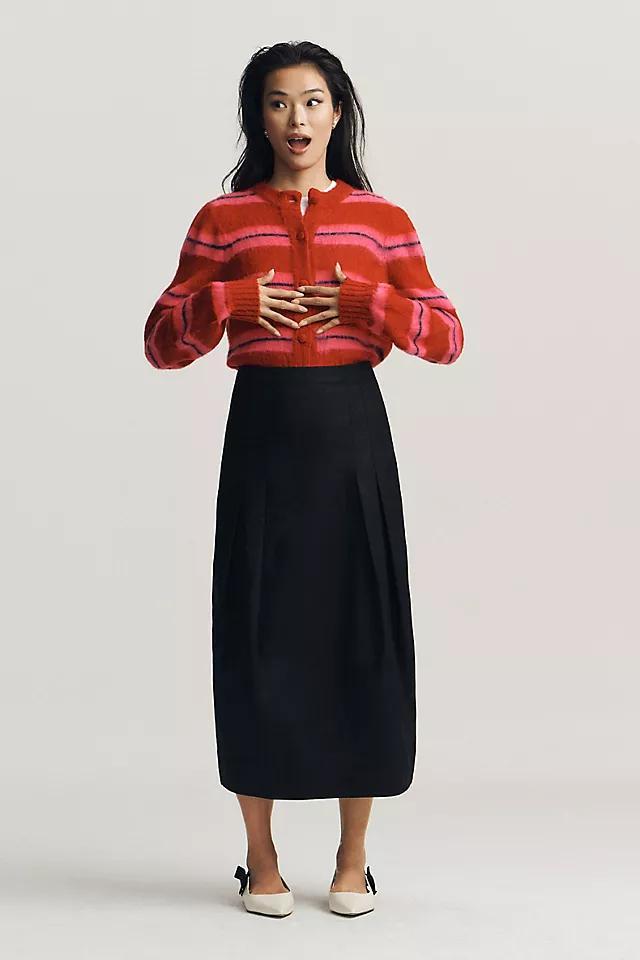 Maeve Sculpted Bow Midi Skirt Product Image