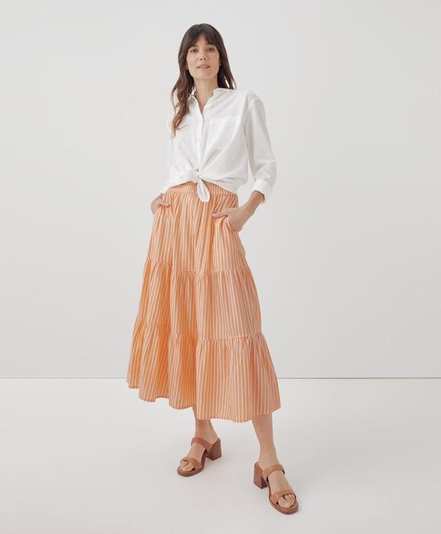 Womens Sunset Light Gauze Tiered Skirt 3XL Product Image