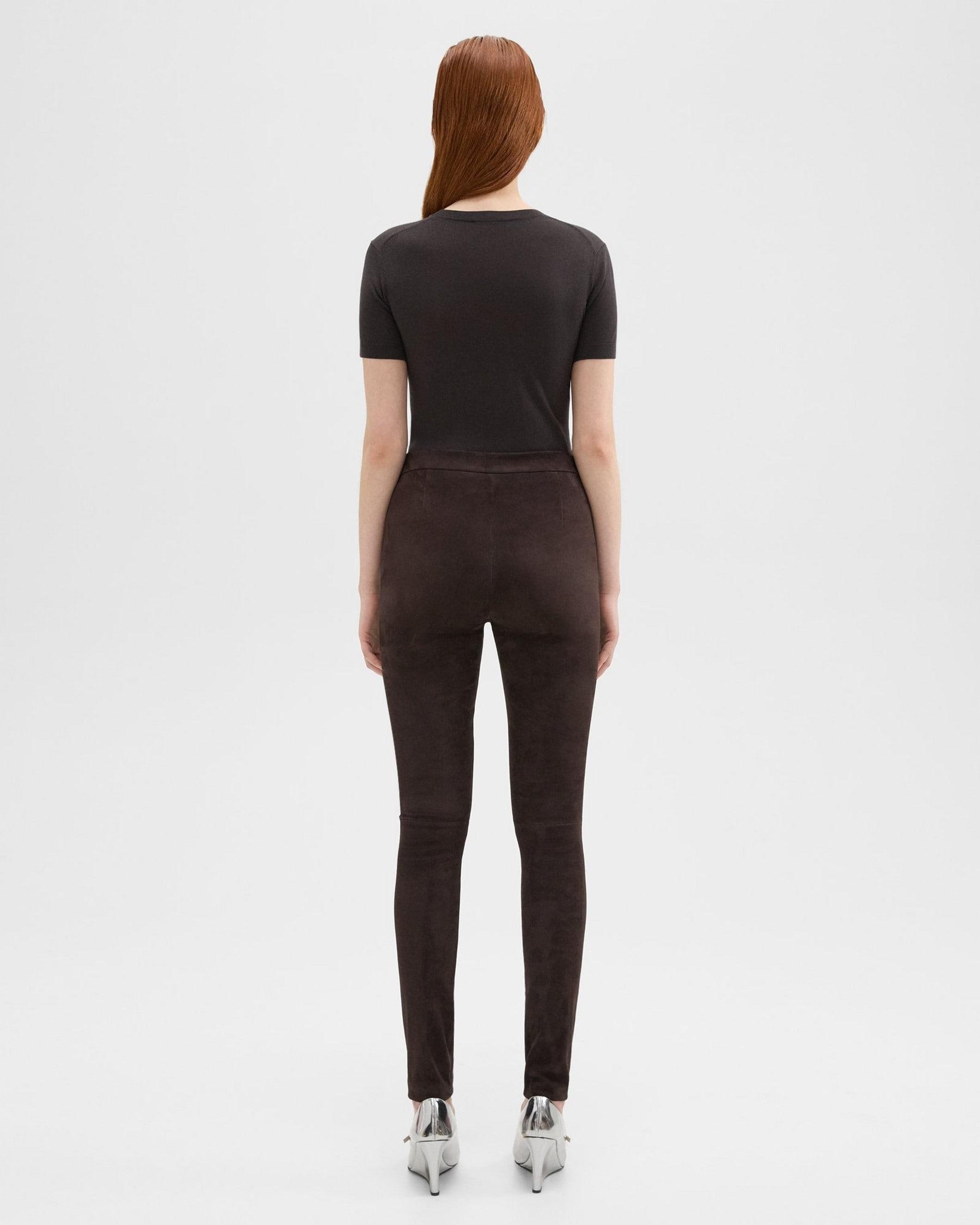 High-Waist Legging in Suede Product Image