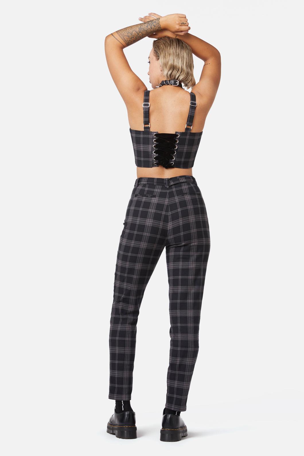 Victoria Tartan Fitted Pants Product Image