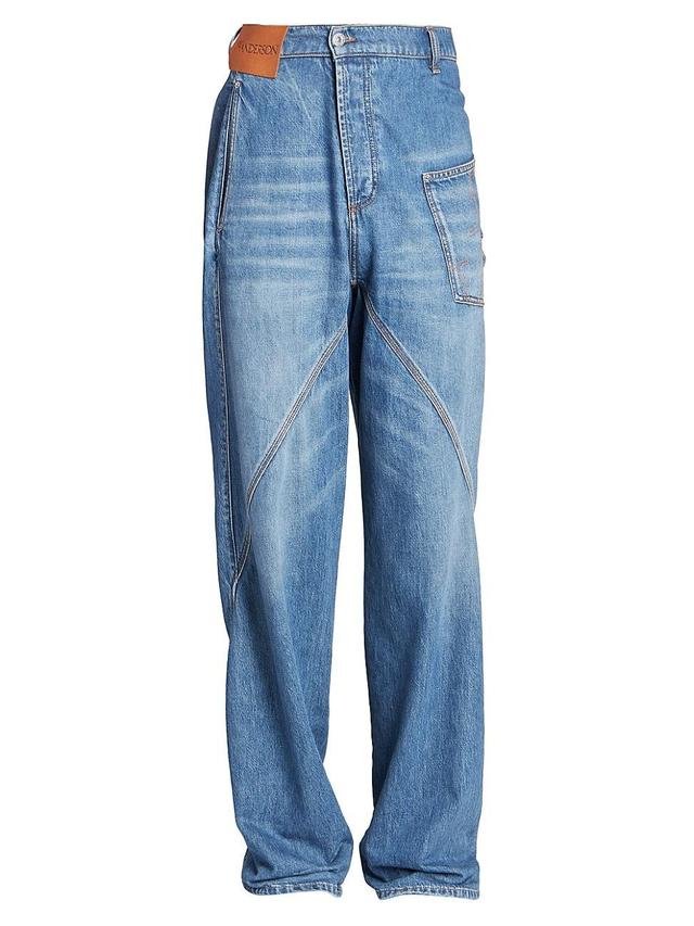 Mens Twisted Denim Workwear Jeans Product Image