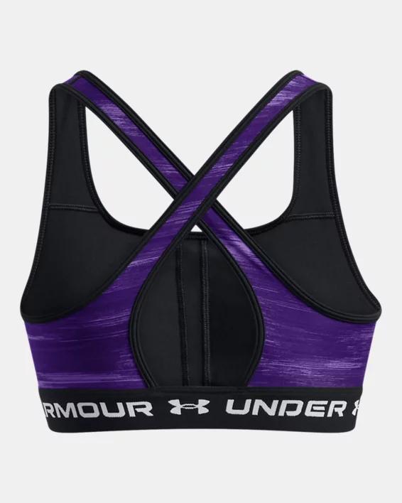 Womens Armour Mid Crossback Printed Sports Bra Product Image