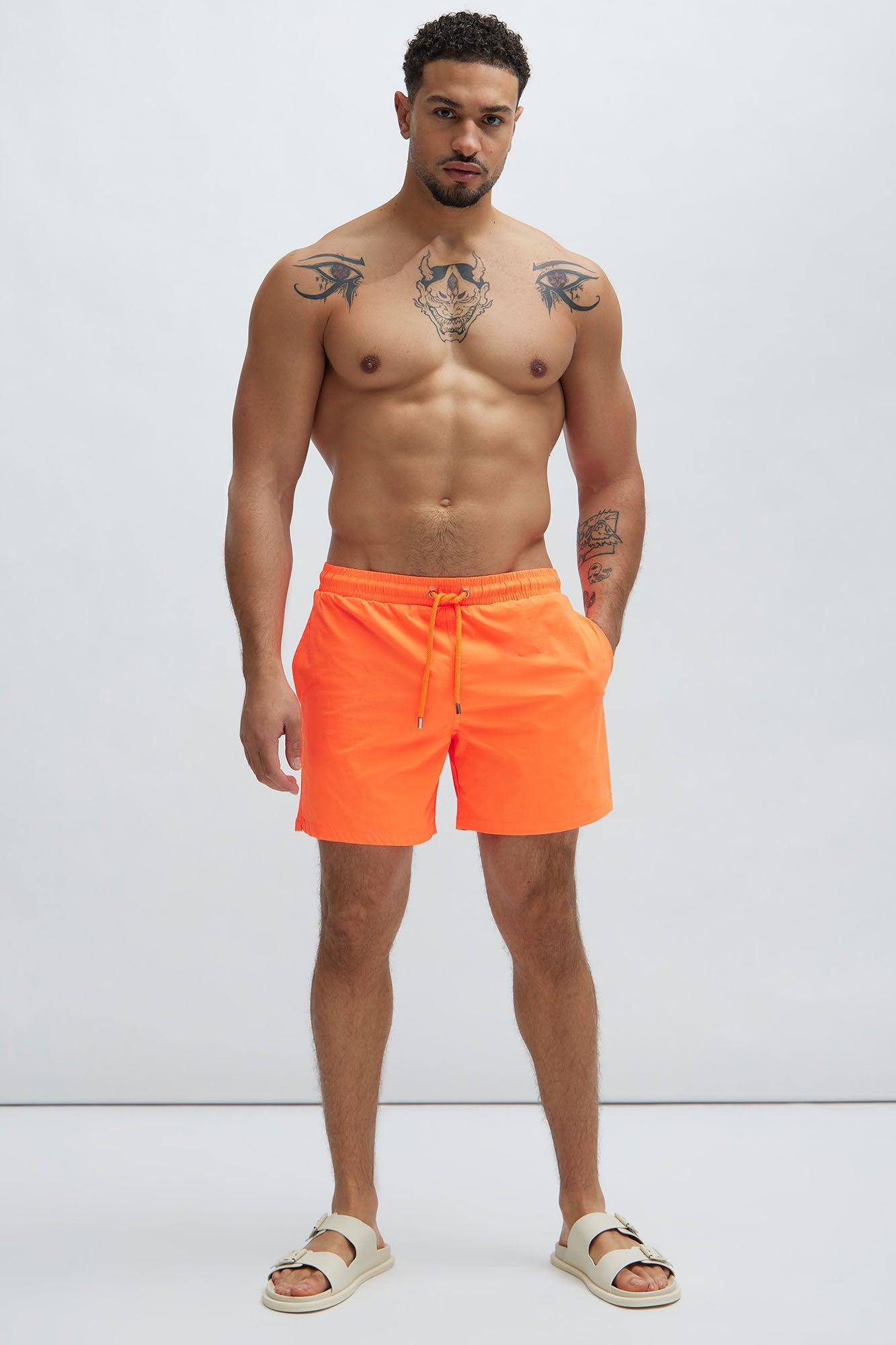 Montez Stretch Swim Trunk Mid - Orange Product Image