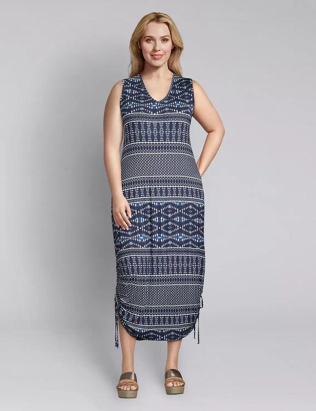 Printed Side-Tie Midi Dress Product Image