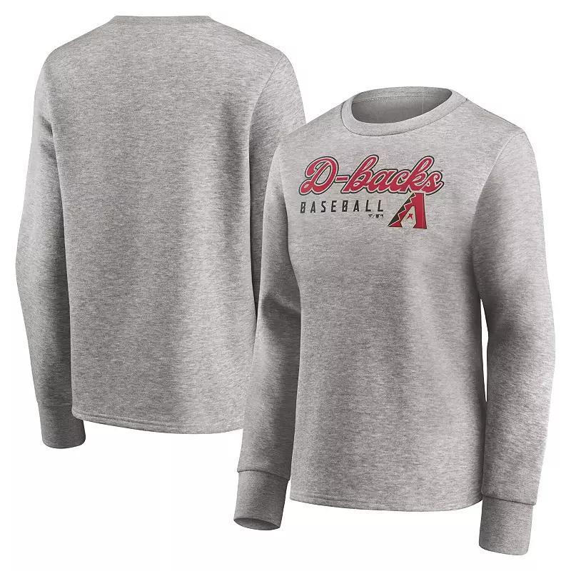 Womens Fanatics Branded Heathered Gray Houston Astros Crew Pullover Sweater AST Grey Product Image