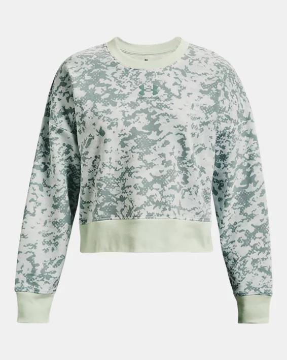 Women's UA Rival Fleece Camo Crew Product Image