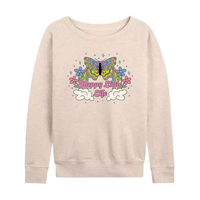 Womens Happy Little Life Lightweight French Terry Sweatshirt Product Image