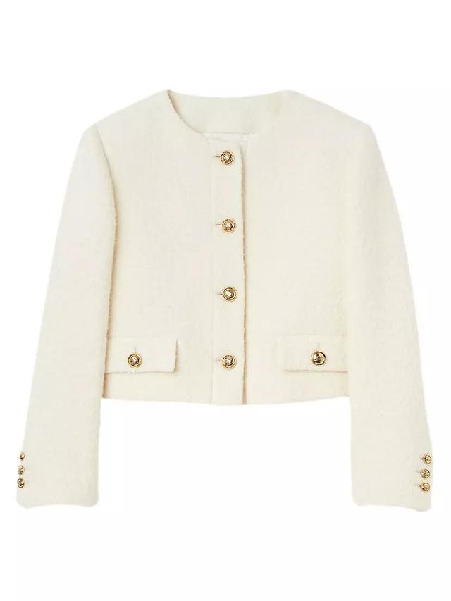 Cropped Bouclé Wool Jacket Product Image