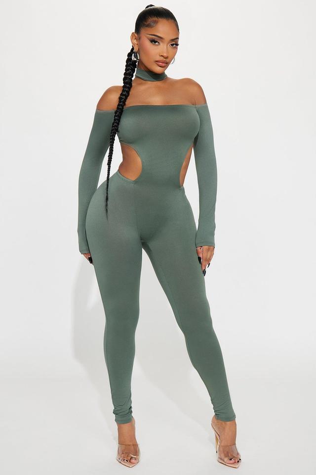 Ready For Love Jumpsuit  - Olive Product Image