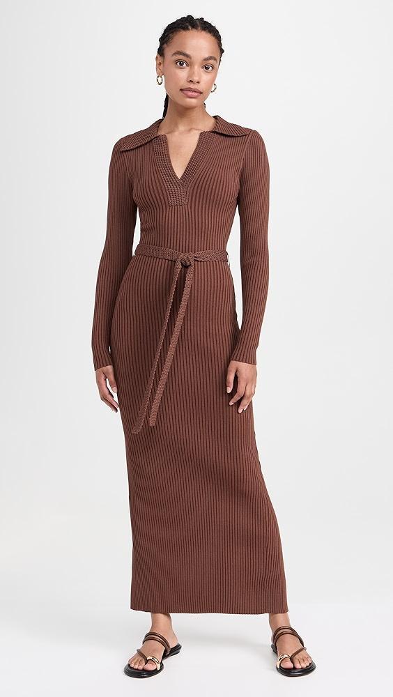 Moon River Long Sleeve Knit Midi Dress | Shopbop Product Image