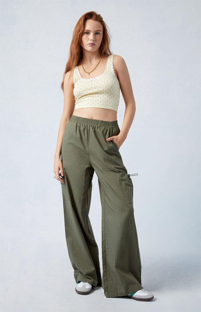 Women's Linen Pull-On Baggy Cargo Pants product image