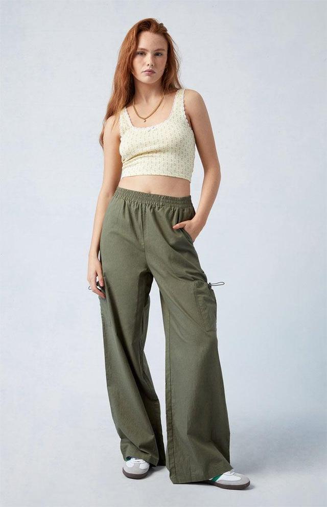 Women's Linen Pull-On Baggy Cargo Pants Product Image