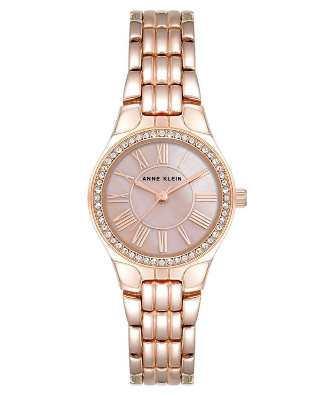 Anne Klein Womens Quartz Rose Gold-Tone Alloy Link Bracelet Watch, 26mm - Rose Gold Product Image