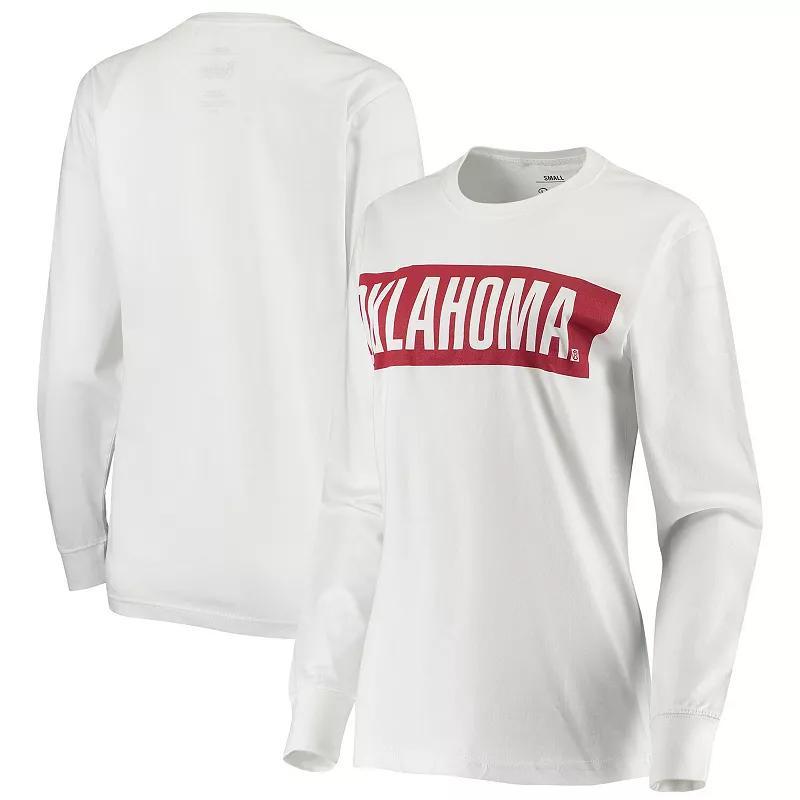 Womens Pressbox Oklahoma Sooners Big Block out Long Sleeve T-Shirt Product Image