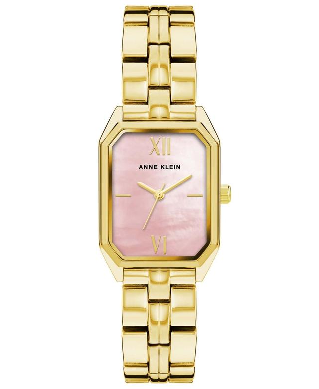 Anne Klein Womens Three Hand Quartz Gold-Tone Alloy Link Bracelet Watch, 24mm - Gold Product Image