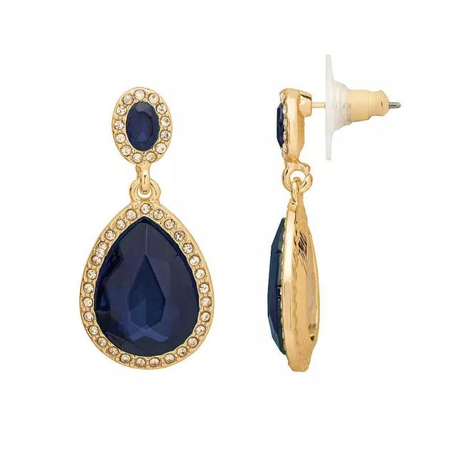 Emberly Gold Tone Teardrop Earrings, Womens, Blue Product Image