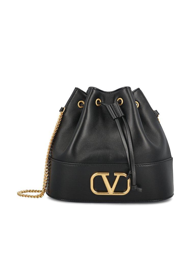 Mini Vlogo Bucket Bag With Pouf In Black Product Image