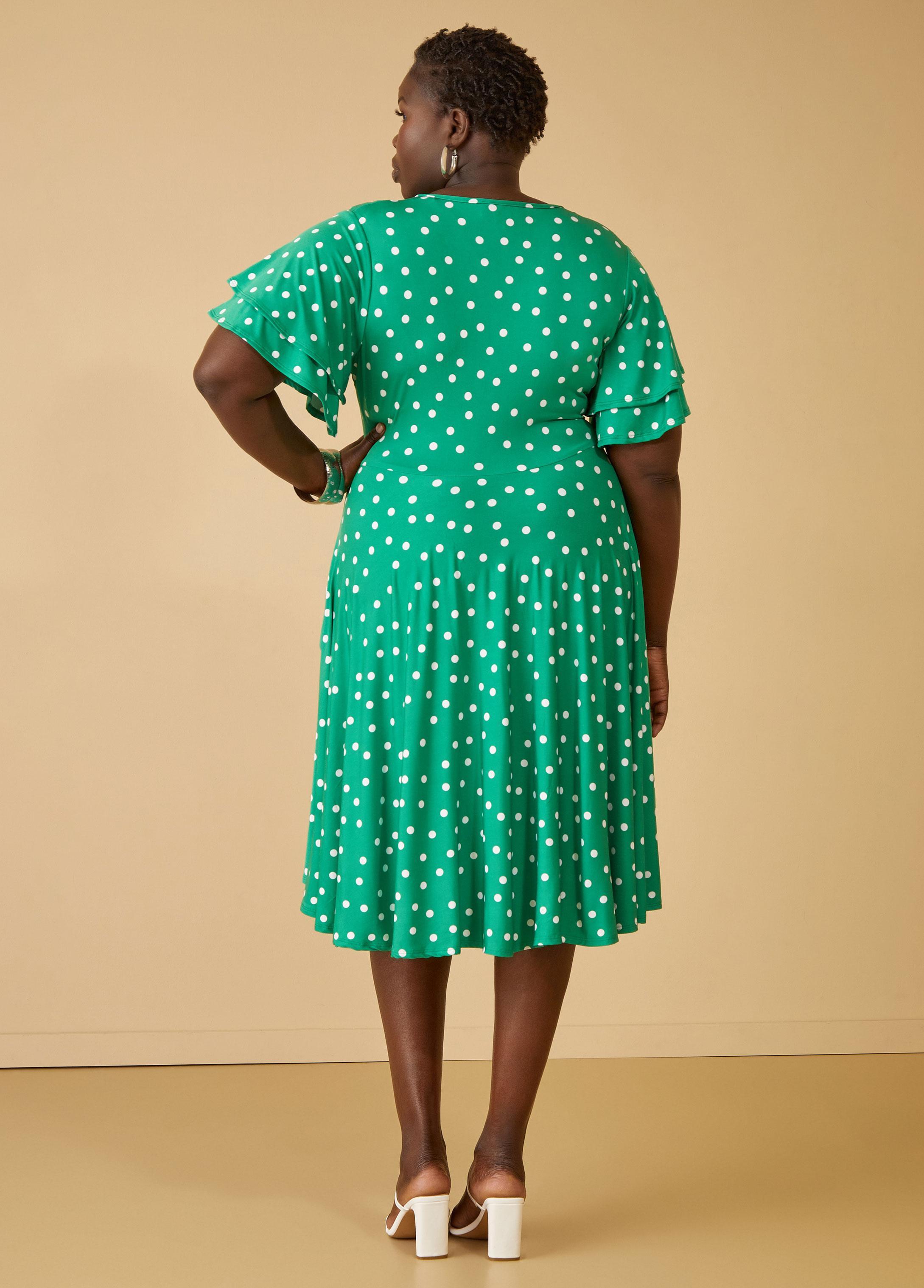 Polka Dot Wrap Dress Product Image