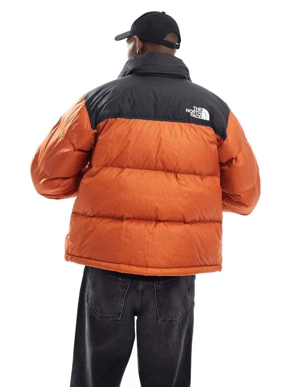 The North Face 1996 Retro Nuptse down puffer jacket in orange Product Image