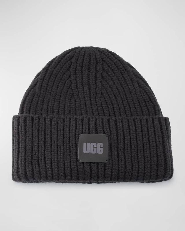 Men's Chunky Rib Knit Beanie Hat Product Image