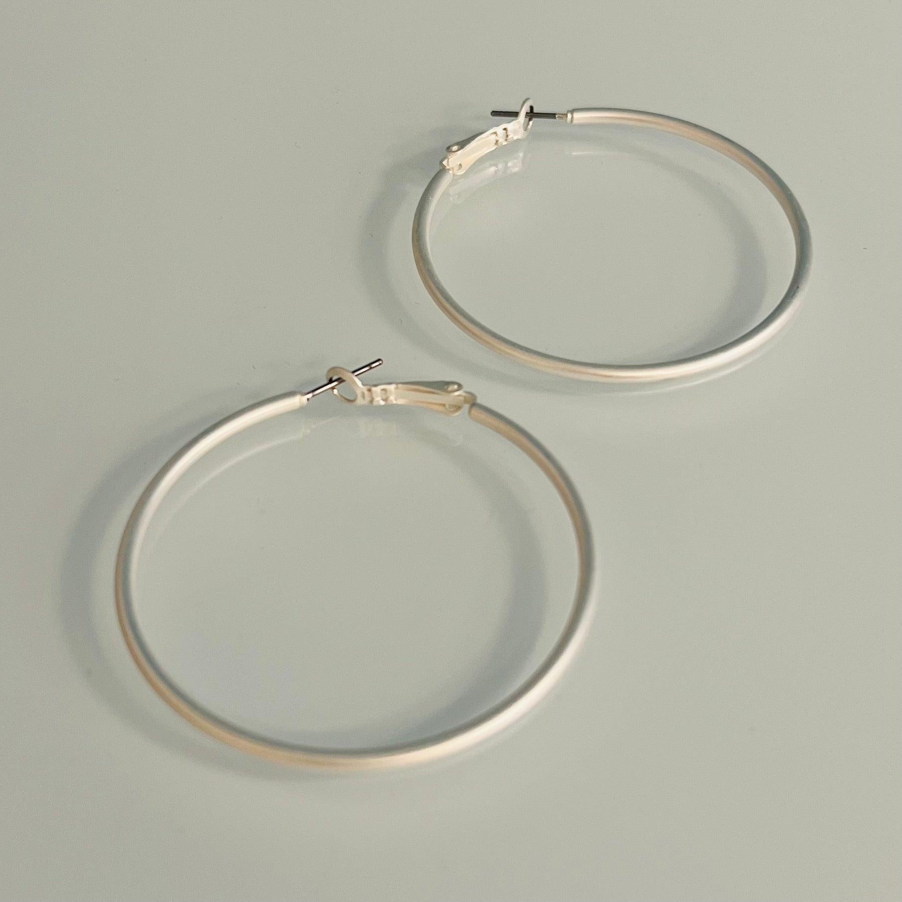 Cleopatra Silver Hoops Product Image