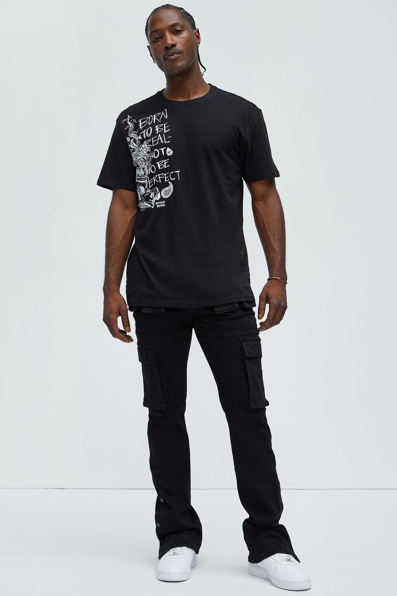 Born Real Short Sleeve Tee - Black Product Image