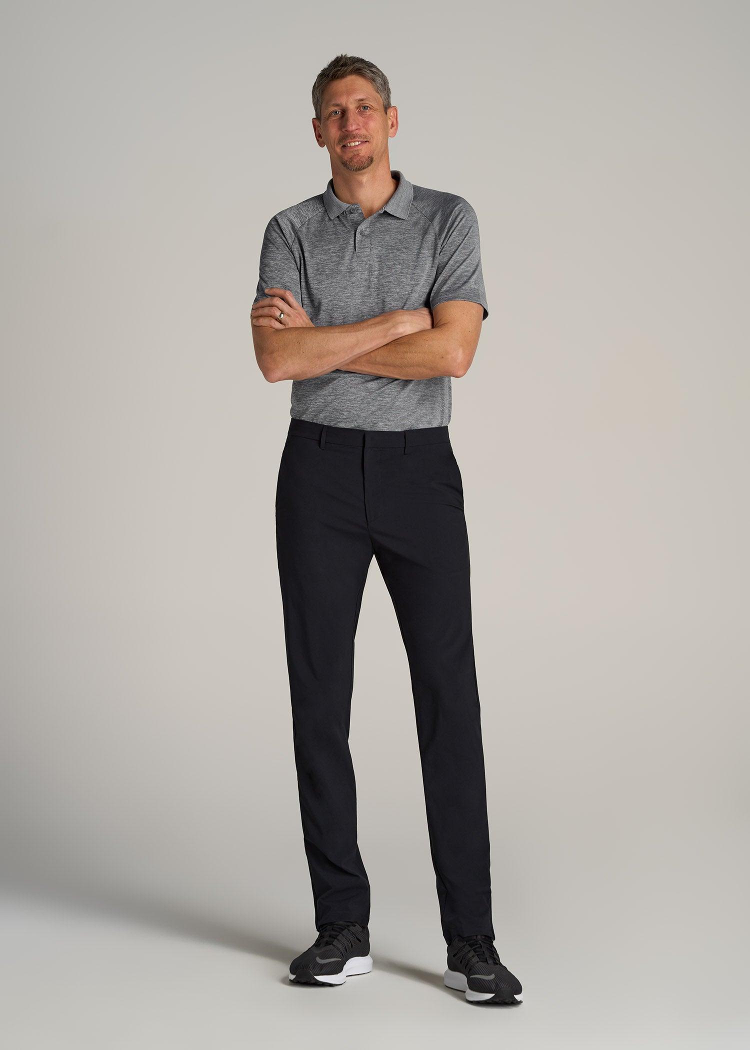 Performance TAPERED-FIT Chino Pants for Tall Men in Black Male Product Image