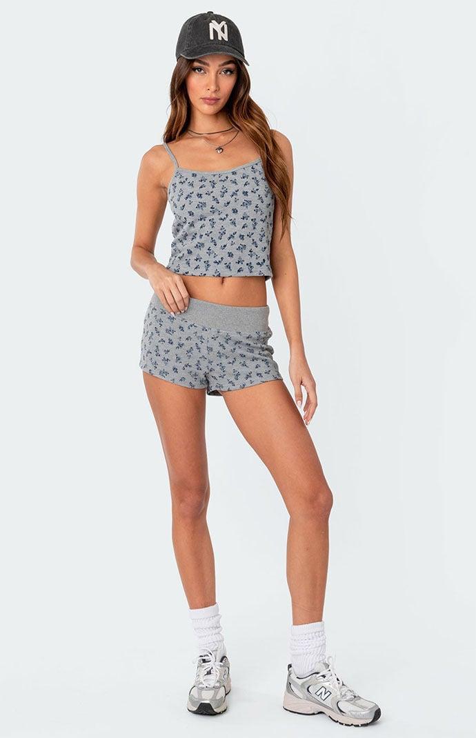 Edikted Womens Wildflower Waffle Low Rise Micro Shorts Product Image