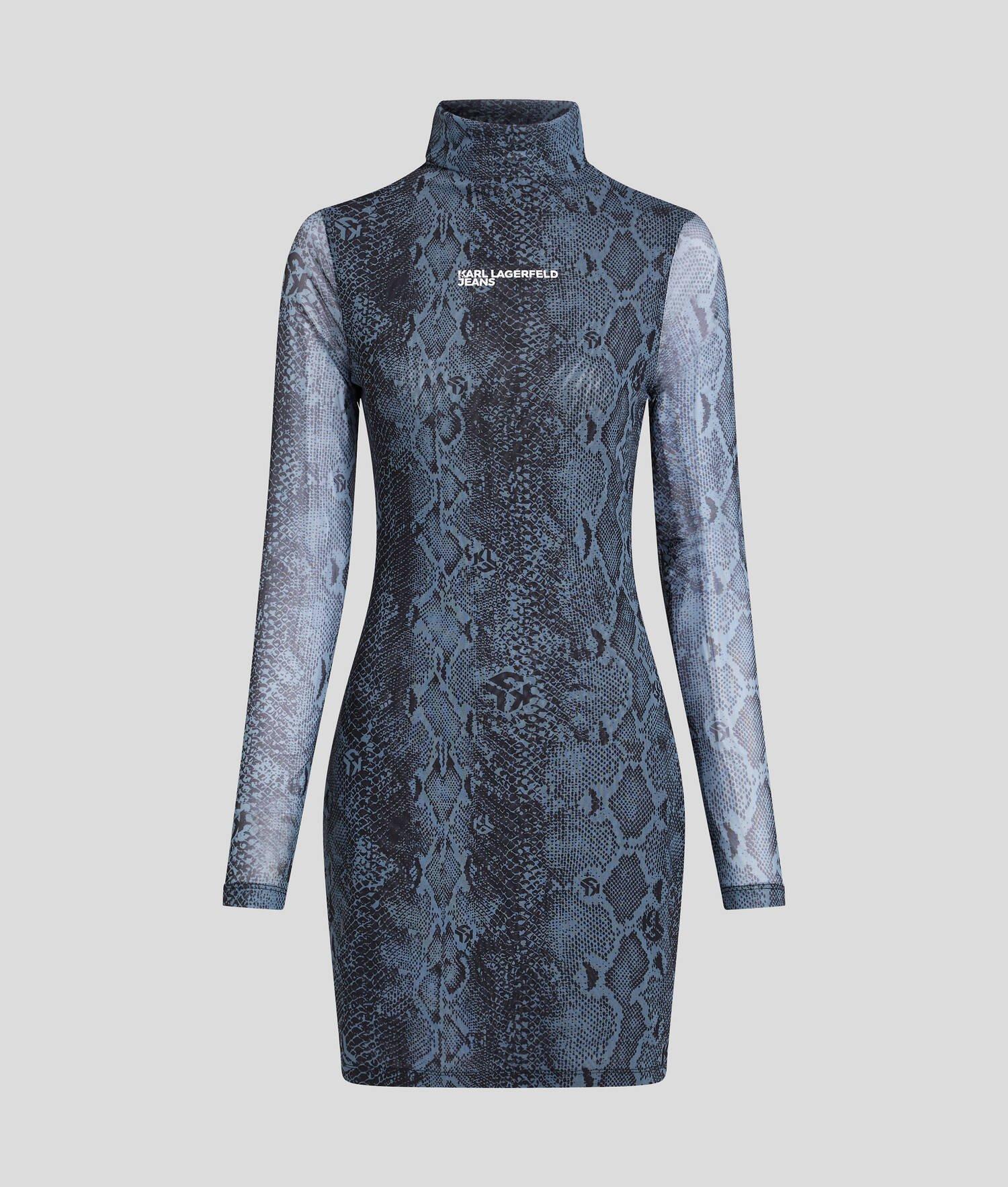 KLJ SNAKE-PRINT MESH DRESS Product Image