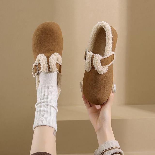 Buckled Fleece-Lined Loafers Product Image