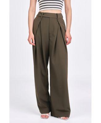 endless rose Womens Front Pleat Wide Trousers Product Image