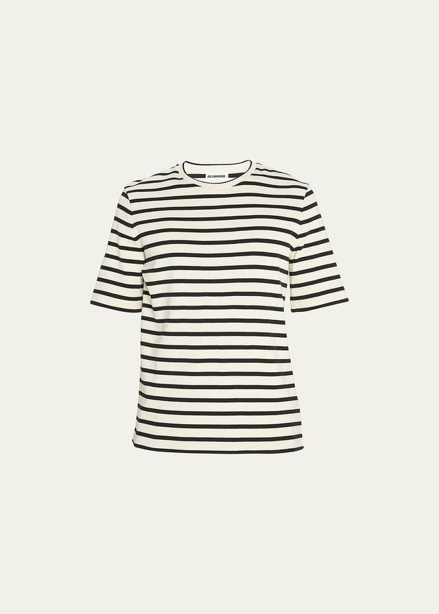 Mens Striped Crew T-Shirt Product Image