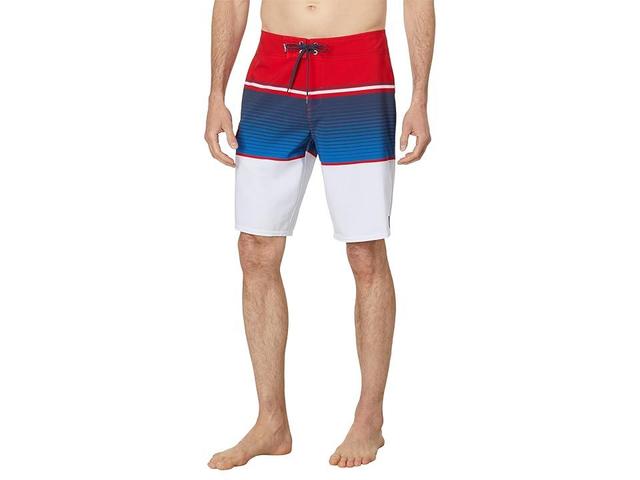 O'Neill Lennox Stripe 21 (Red/White/Blue) Men's Swimwear Product Image