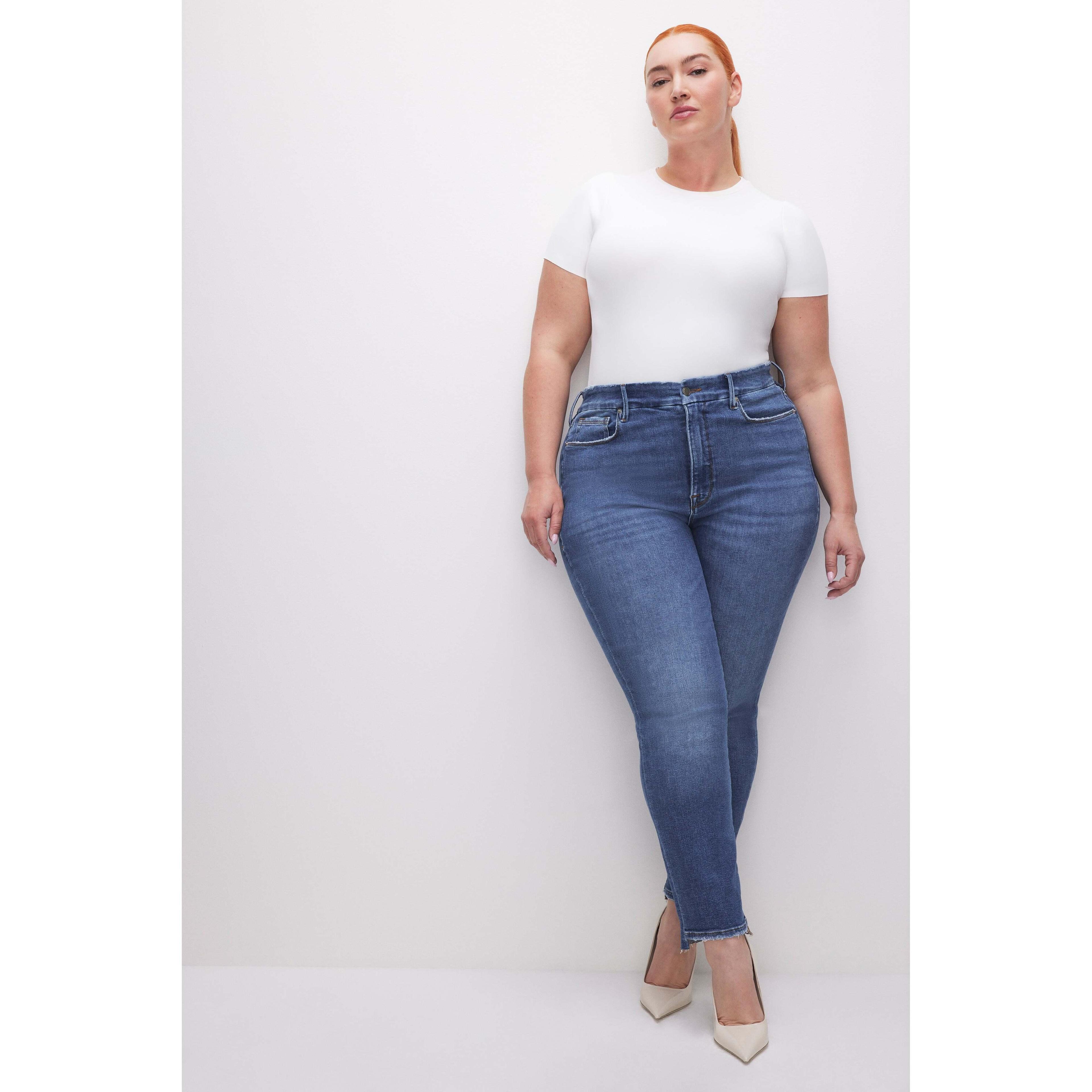 Womens Good Classic Slim Straight Jeans | Indigo, 0 Size 0 | Good American by Khlo Kardashian product image