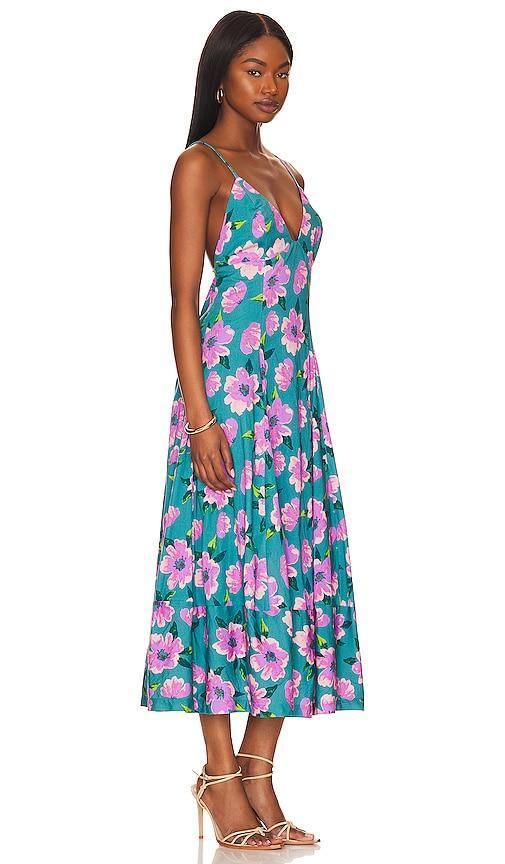 Free People Finer Things Maxi Dress in Teal. Product Image