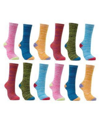 Womens Dress Crew Socks 12 Pack Product Image