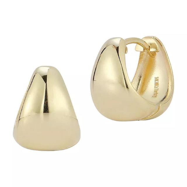 LUMINOR GOLD 14k Gold Bold Huggie Earrings, Womens Product Image