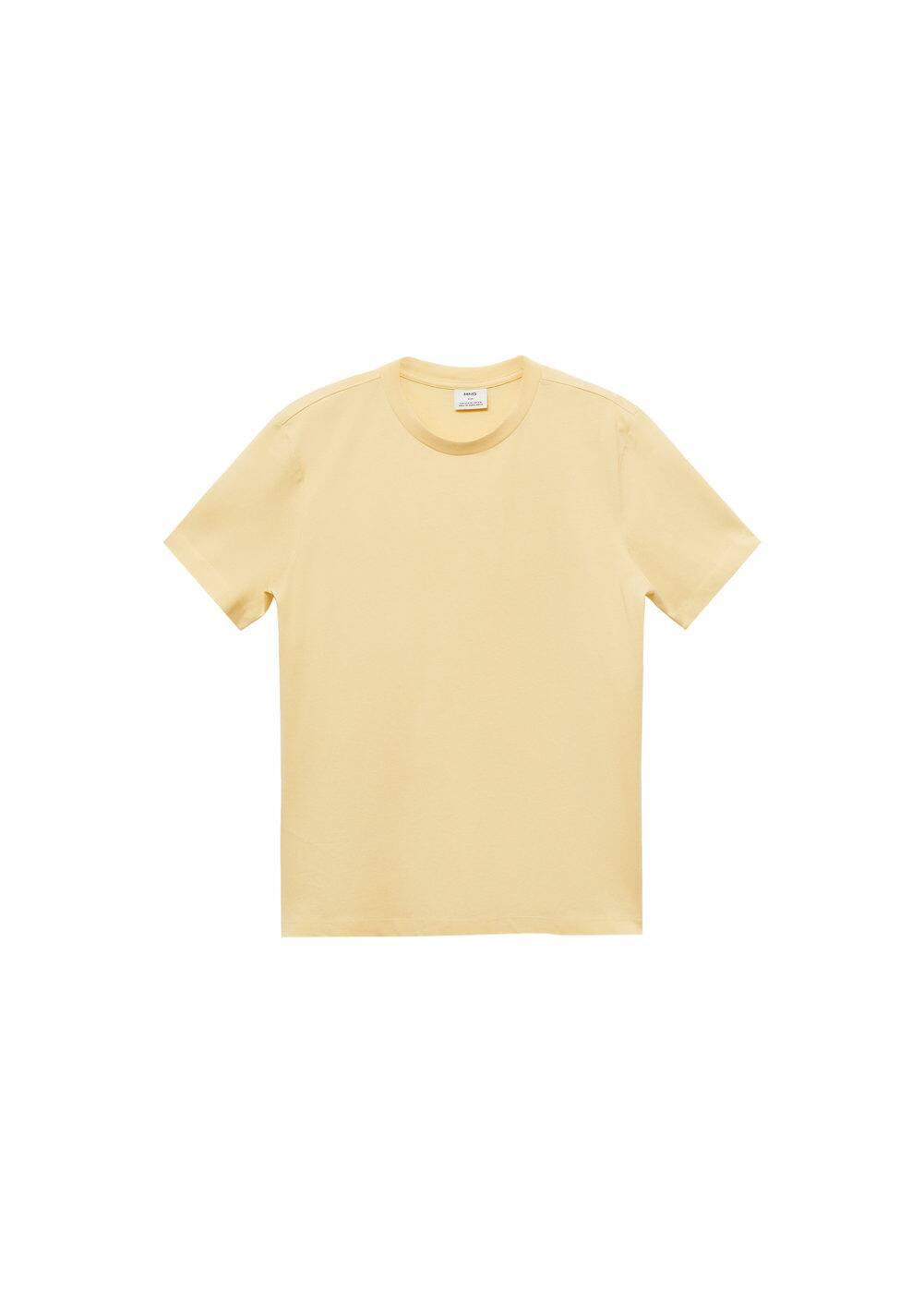 Basic cotton stretch T-shirt - Men | MANGO USA Product Image