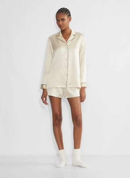 nightside silk pajama shirt Product Image